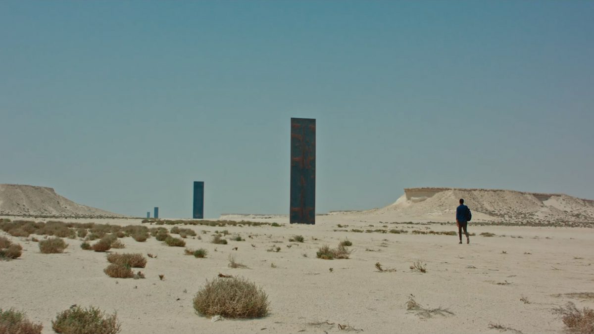 Marriot - man walking in the desert