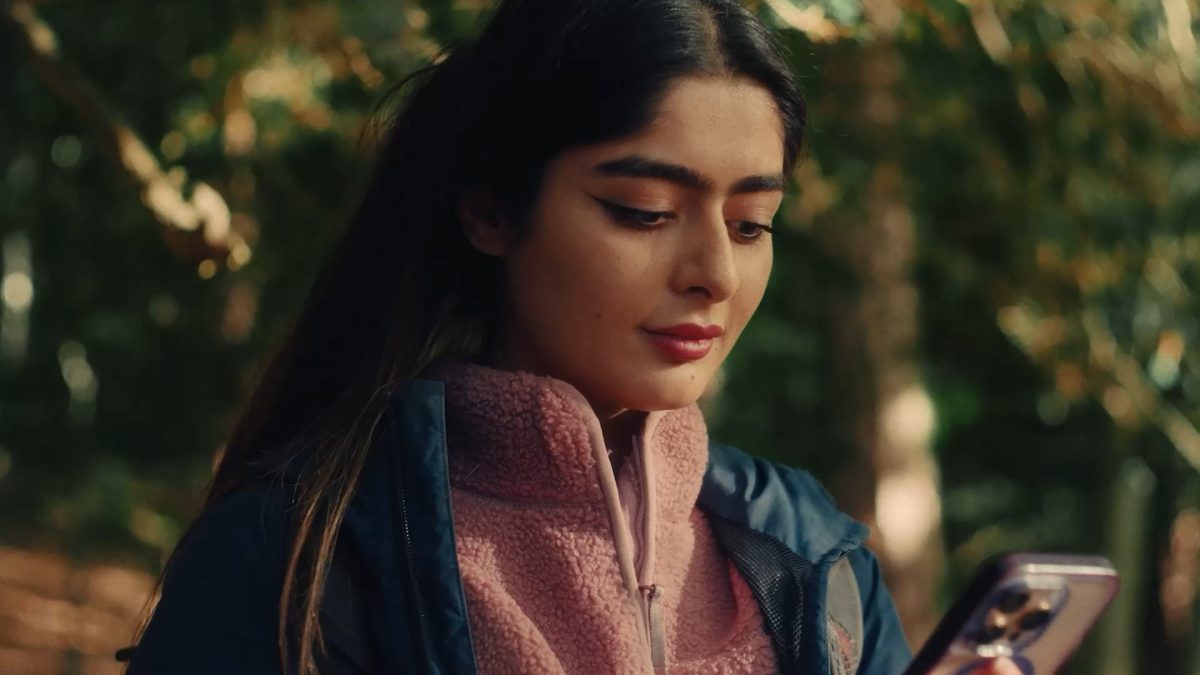 Lady looking at her phone